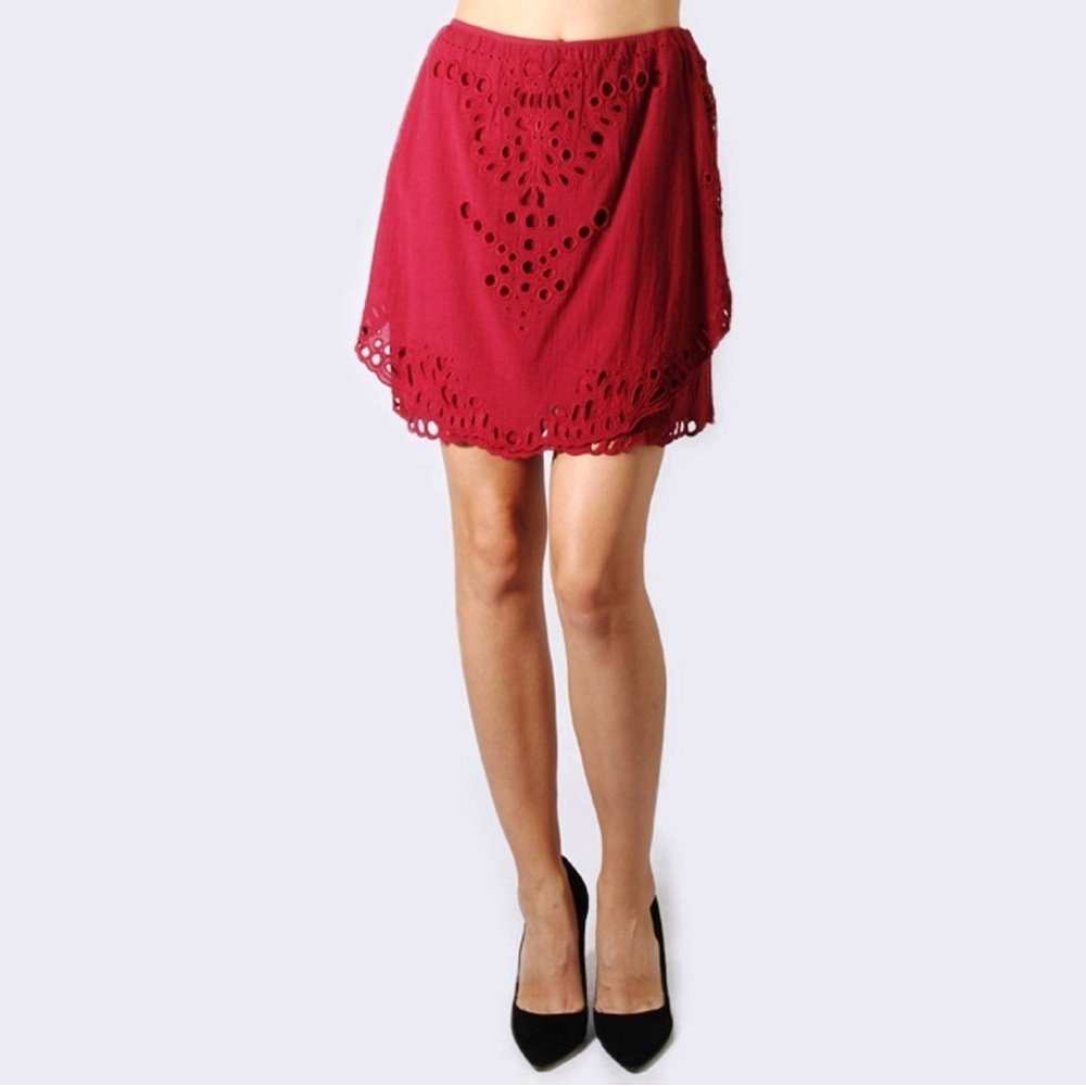 NWT IRO Paris Carina Eyelet Mini Skirt - Picture 1 of 11